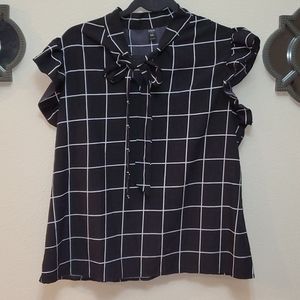 SHEIN Checkered Blouse